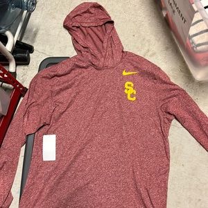 Long sleeve USC shirt with hood.